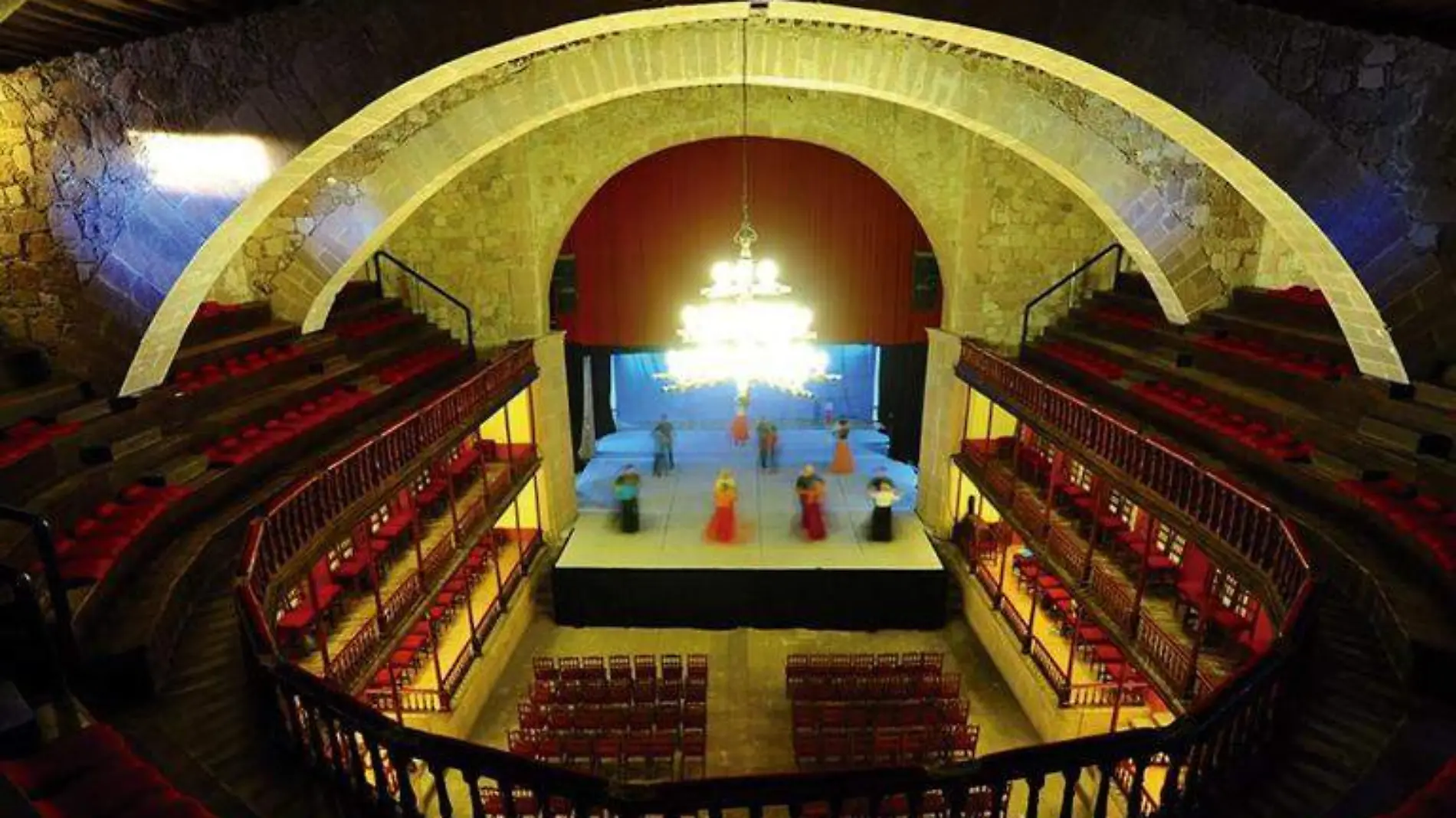 Interior del Teatro Hinojosa de Jerez, Zacatecas